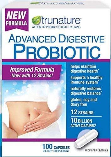 100 Caps (Pack of 3) Trunature� Advanced Digestive Probiotic Help Restore and Ma
