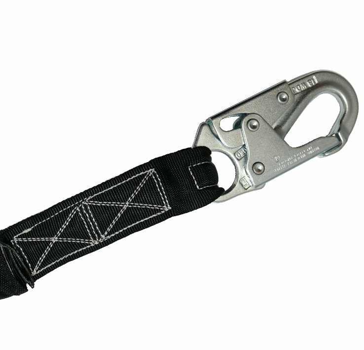 AFP New Fall Protection Safety Lanyard 6' Internal Shock-Absorbing w/ Snap Hook