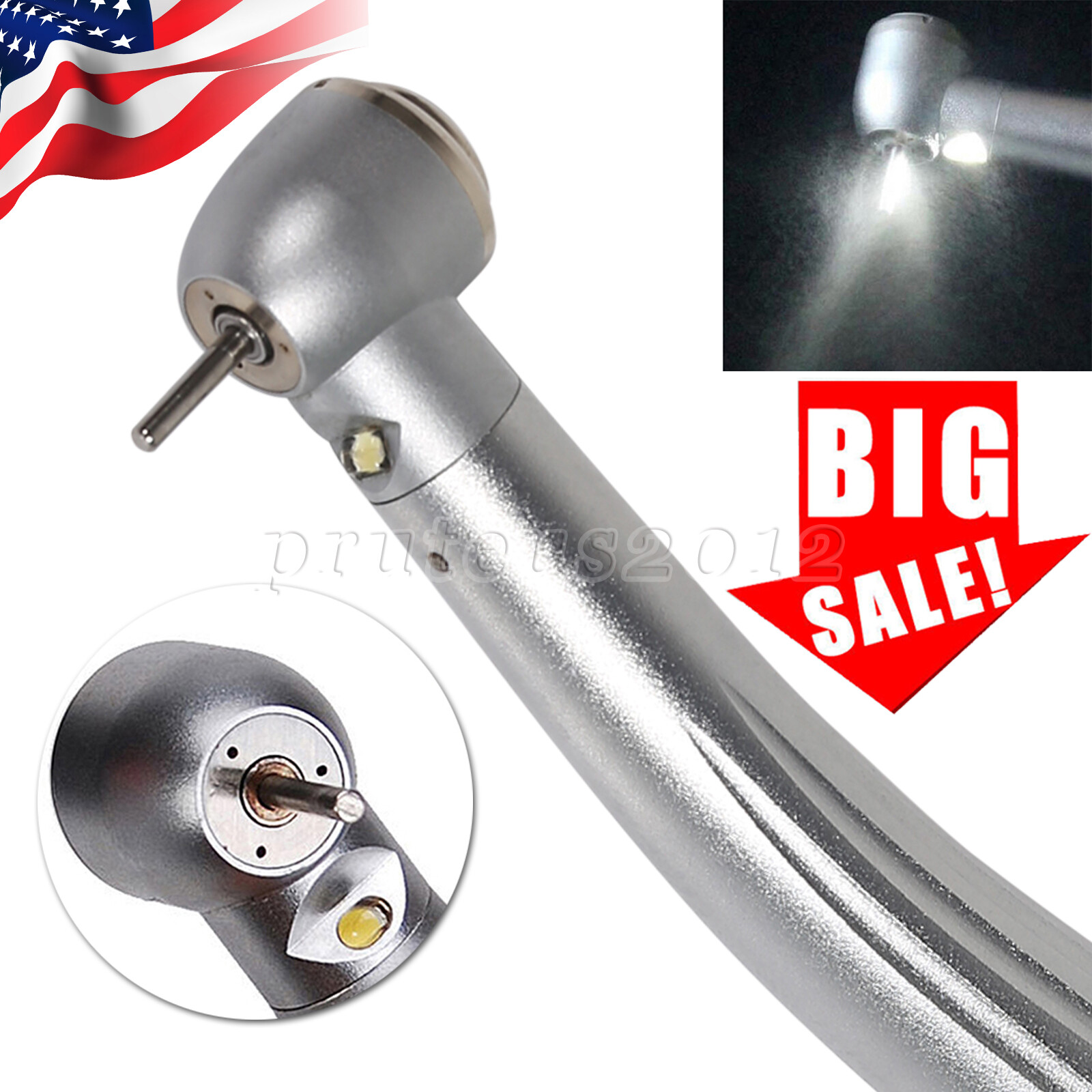 Yabangbang E-generator Dental LED Fiber Optic High Speed Handpiece 4 hole YBM