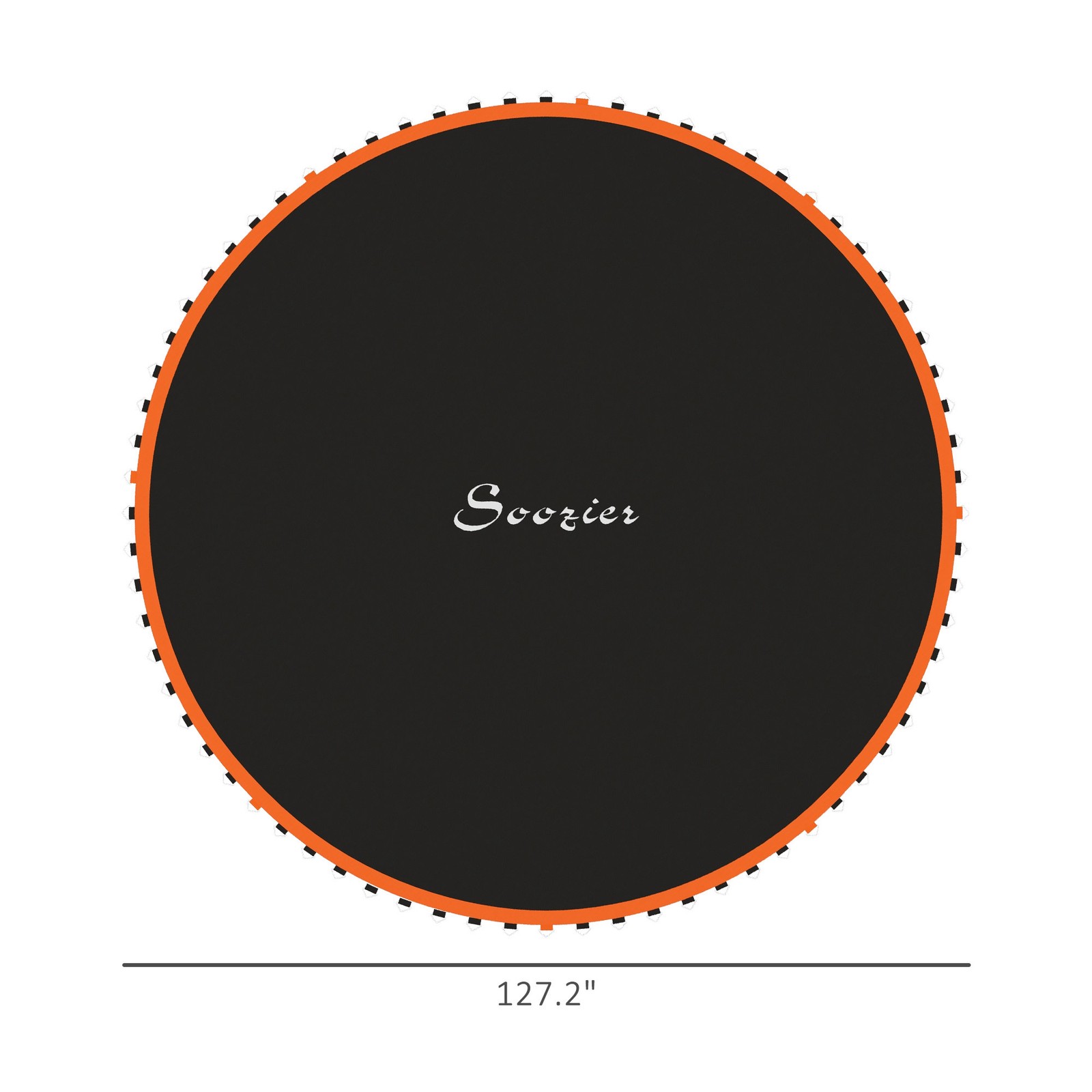 Soozier Trampoline Mat with 72 V-Hooks, Fits 12ft Trampoline, Orange