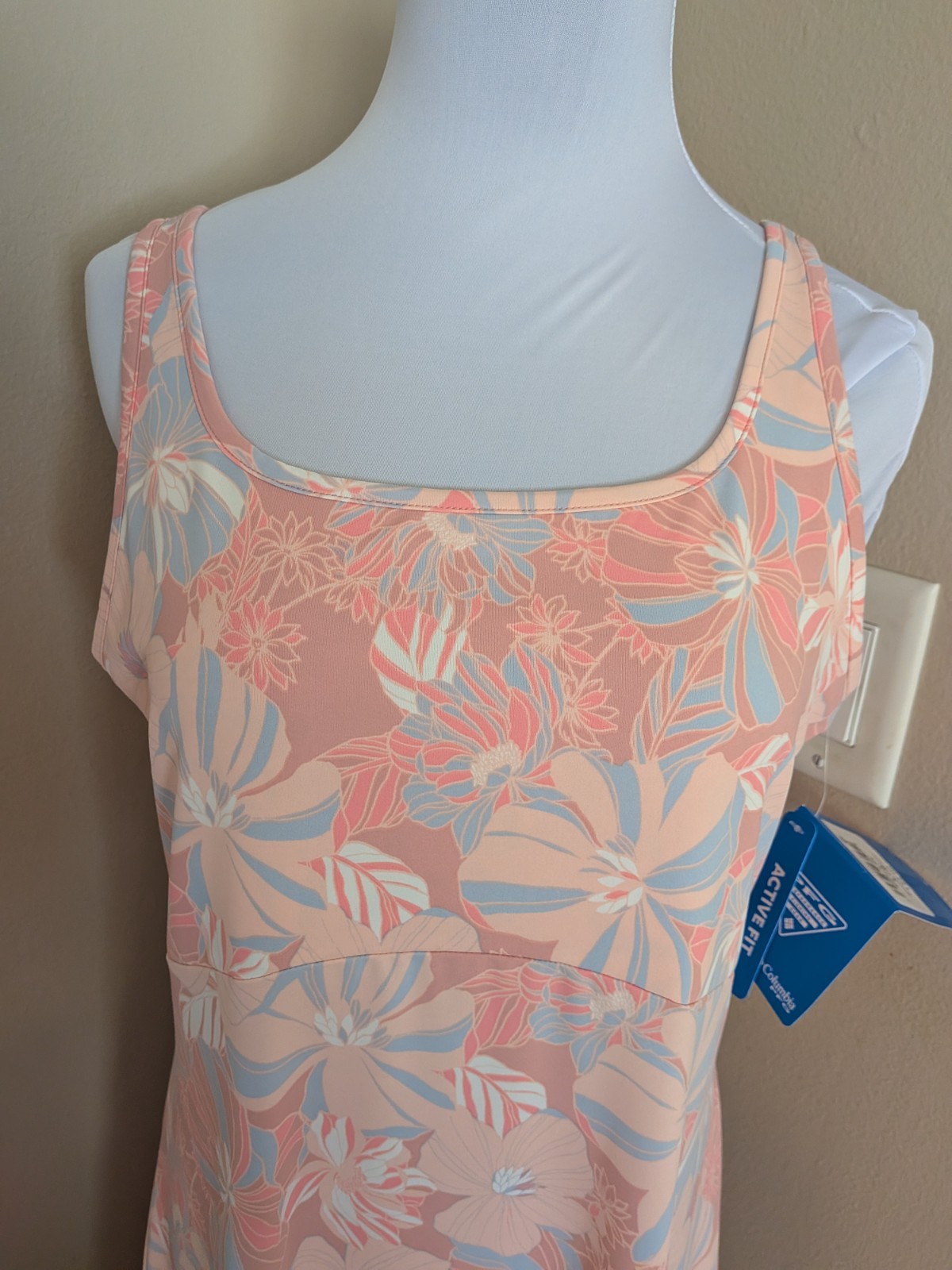 Columbia Large PFG Activewear Floral Causal Dress New w/Tags Ladies