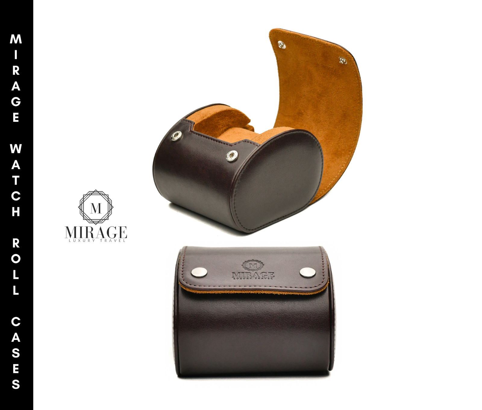 Watch Travel Case For Men - Mirage Watch Roll Leather (VARIATIONS) Best Gift