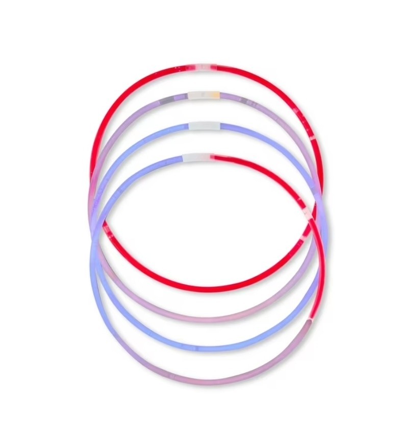 Patriotic Glow Necklaces, 25 Count 4th Of July Party Red, White, And Blue 22in