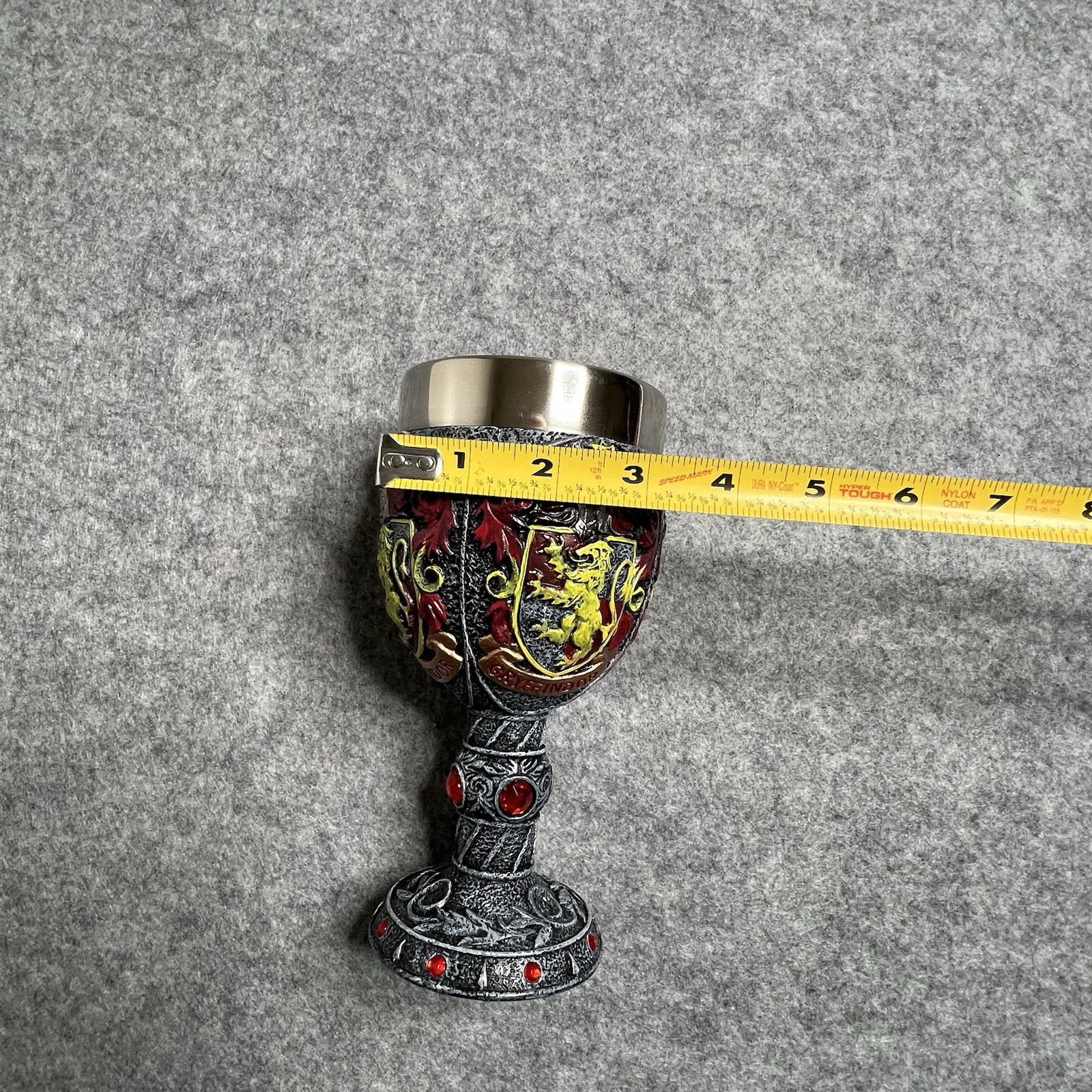 Harry Potter Gryffindor 7” Stainless Steel Resin Decorative Goblet