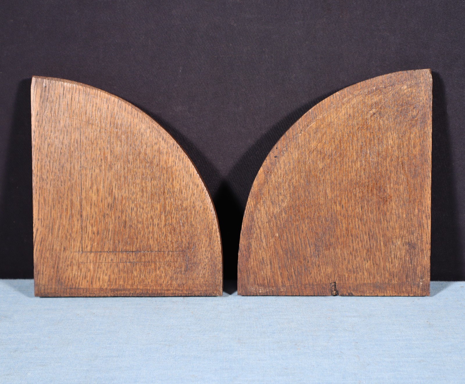 Pair of Gothic Carved French Architectural Panels/Trim in Solid Oak Wood Salvage