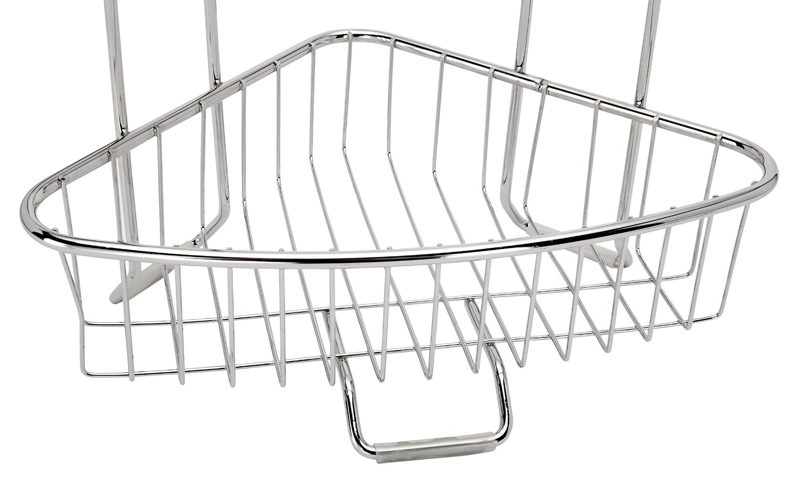 Rust Proof Stainless Steel Shower Floor Large Caddy / Shelf 3 Tiers No Drilling