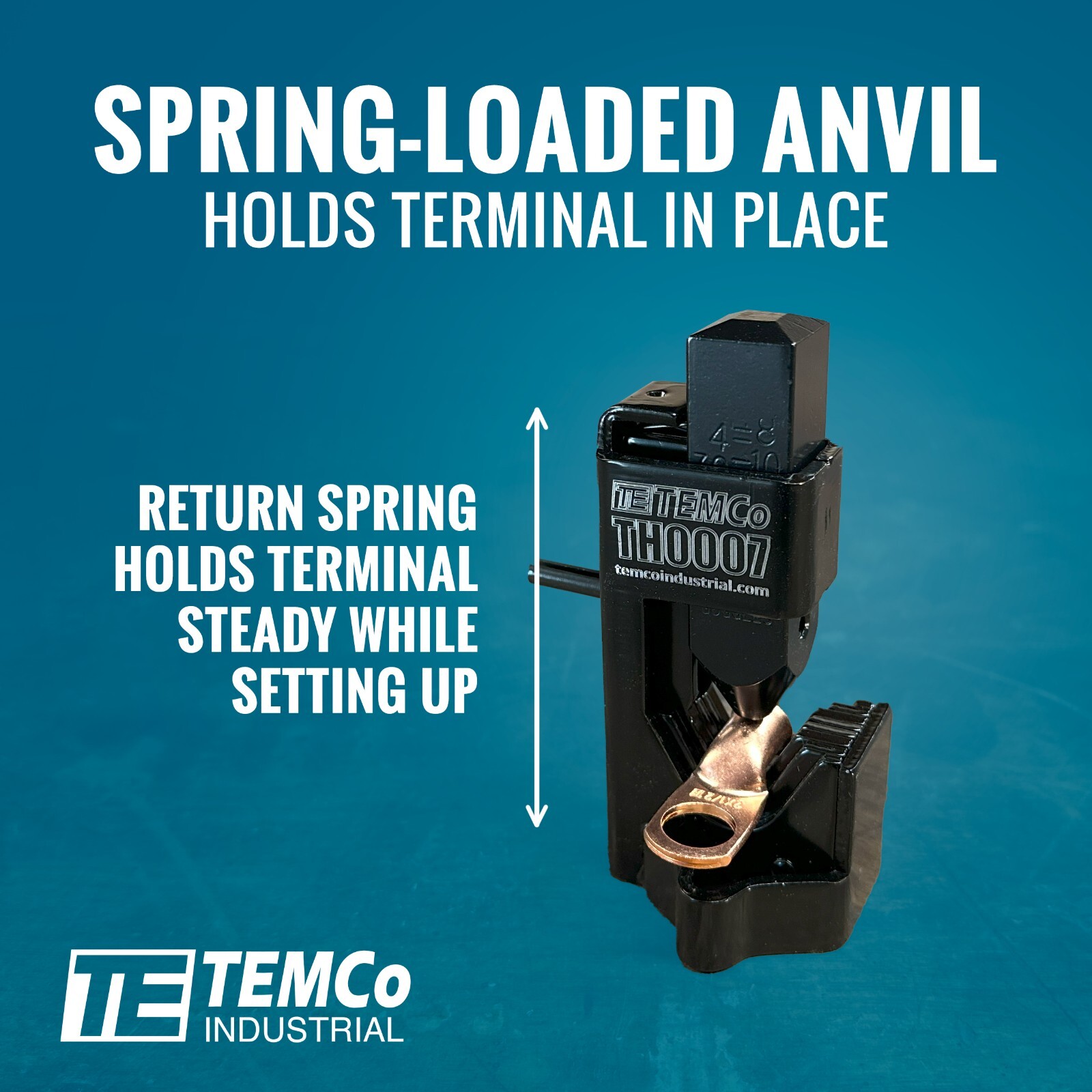 TEMCo Hammer Lug Crimper: 8 AWG to 4/0 Battery/Welding Cables (Mountable)