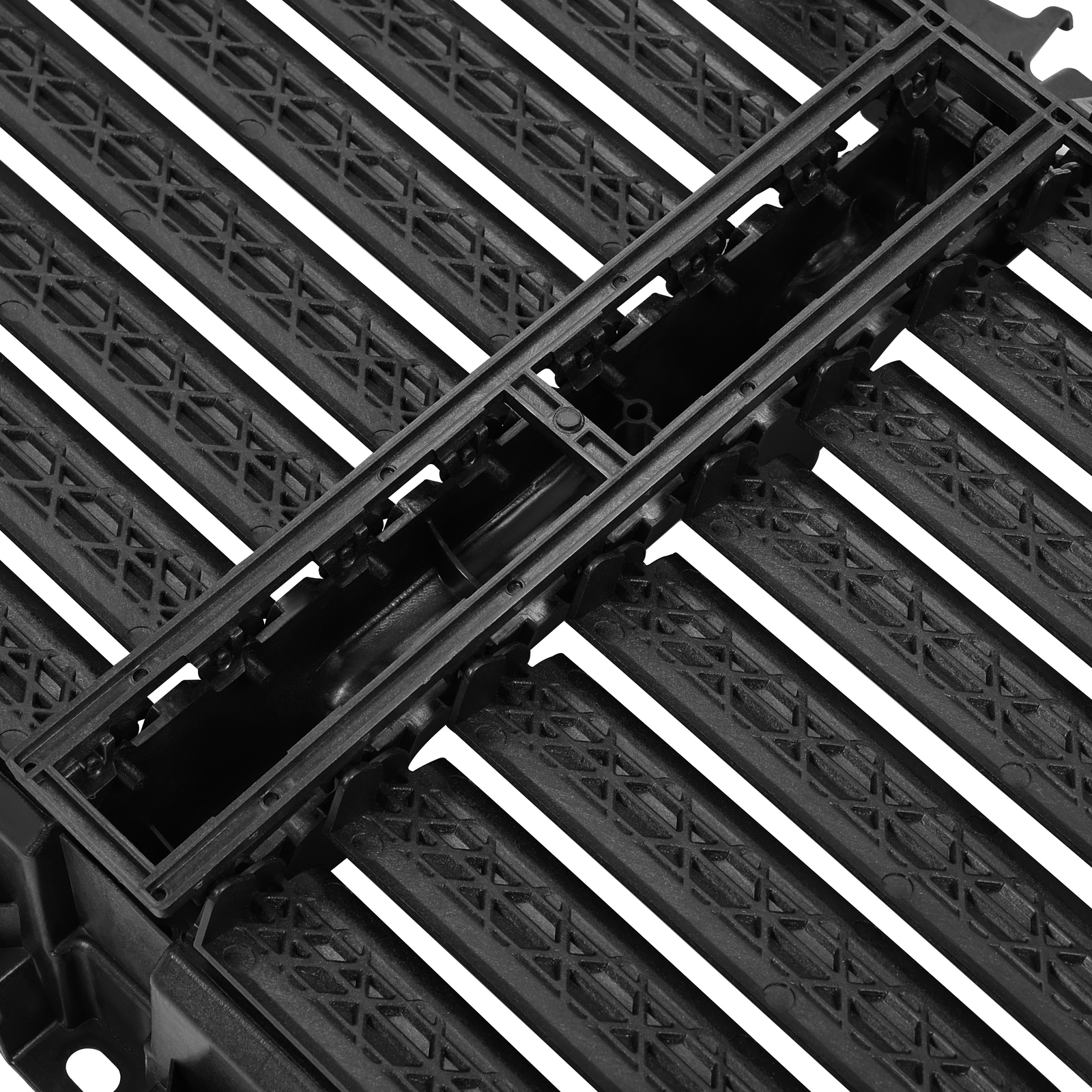 For Ford F-150 2015-2017 Front Upper Radiator Grille Air Shutter Assembly Black