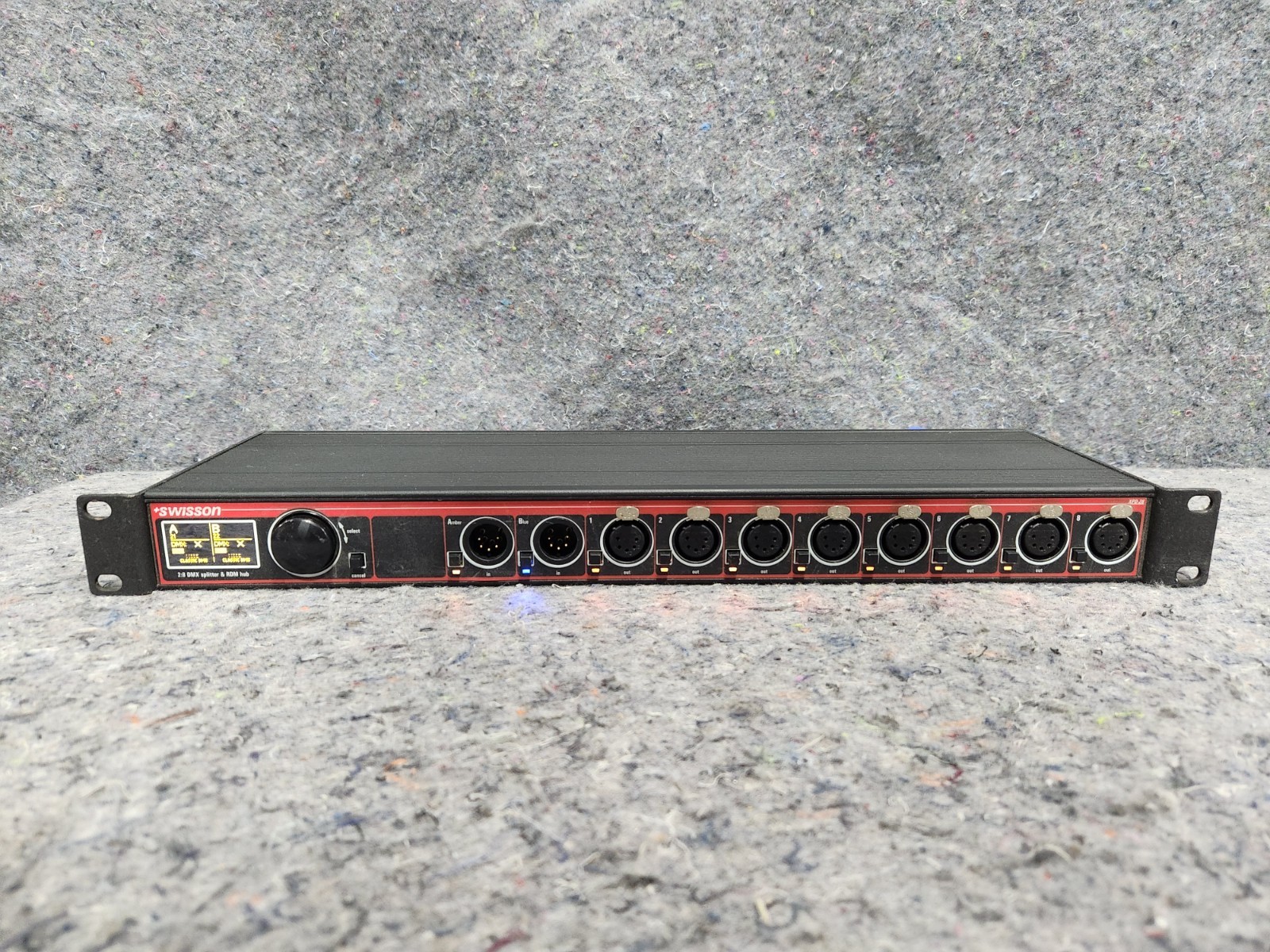Swisson XPD-28-5R 2:8 A/B 5-Pin DMX Splitter and RDM Hub Rackmount Opto Booster