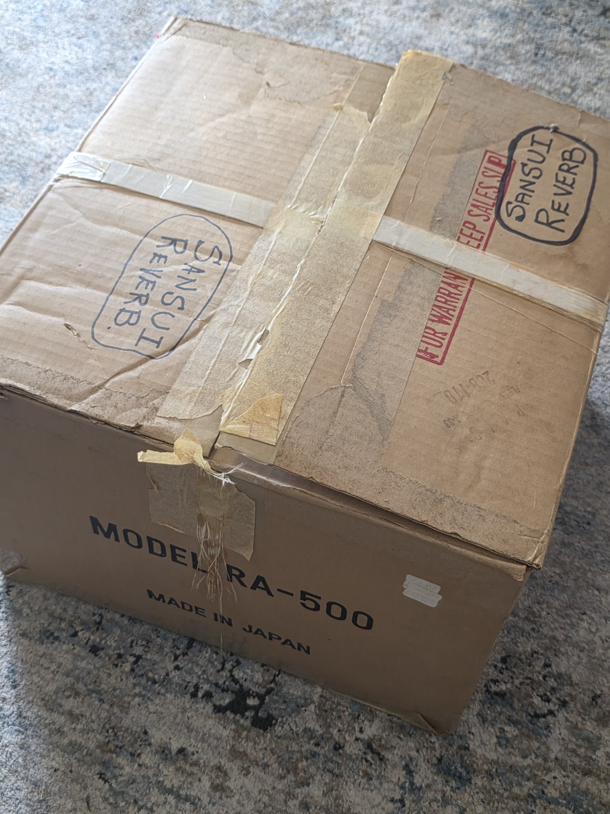 Sansui RA-500 Reverberation Amplifier In Original Box Running Excellent Wow!