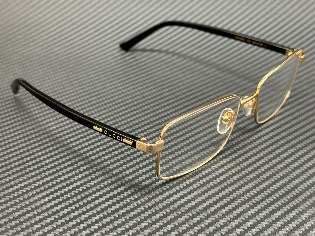 GUCCI GG1586O 004 Gold Black Men's Large 59 mm Eyeglasses