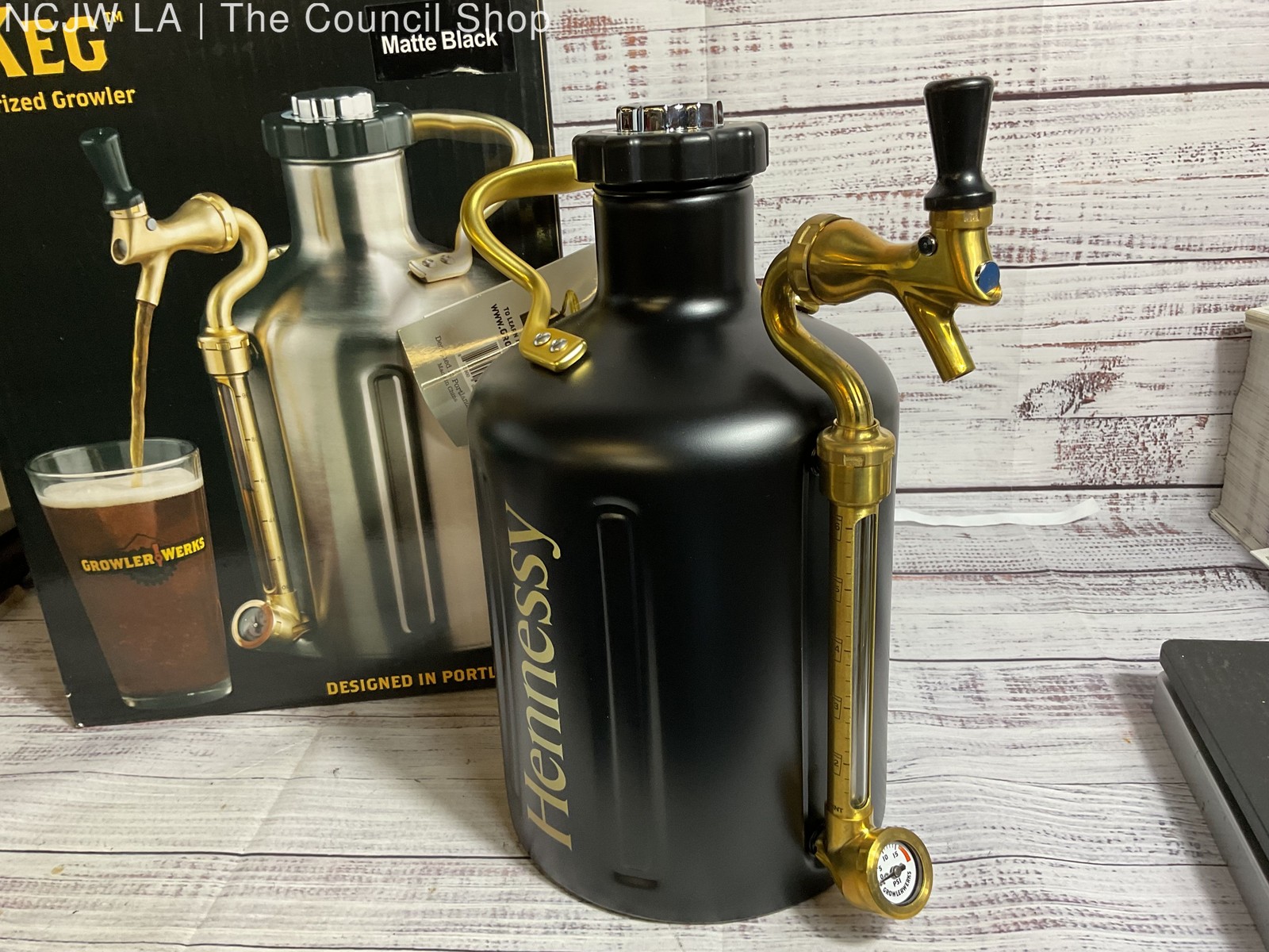 GROWLER WERKS Matte Black uKeg Pressurized Growler 128oz