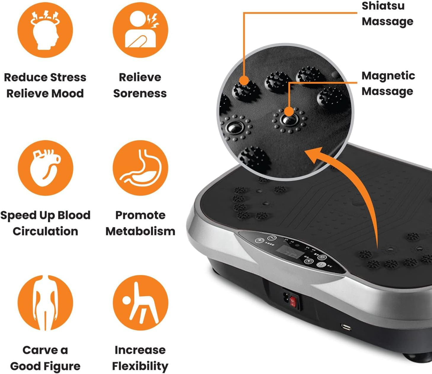 NEW Vibration Plate Exercise Machine Whole Body Workout Vibrate Platform Fitness