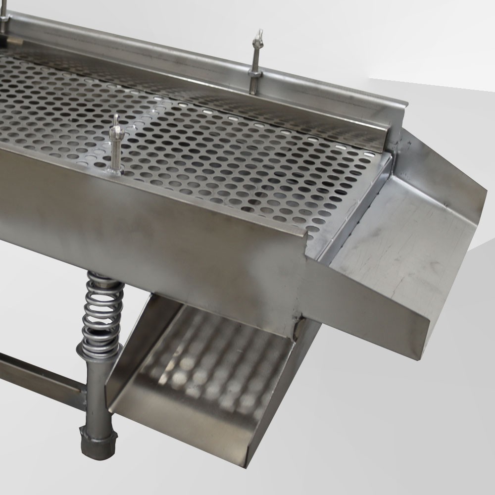 110V Linear Vibrating Sifter with 12mm Screen Straight Vibrating Sieve Shaker