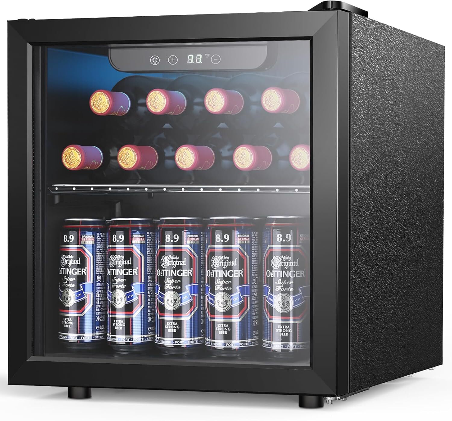 1.3/1.7/2.6/3.2 Cu.Ft Beverage Refrigerator Cooler Mini Fridge with Glass Door