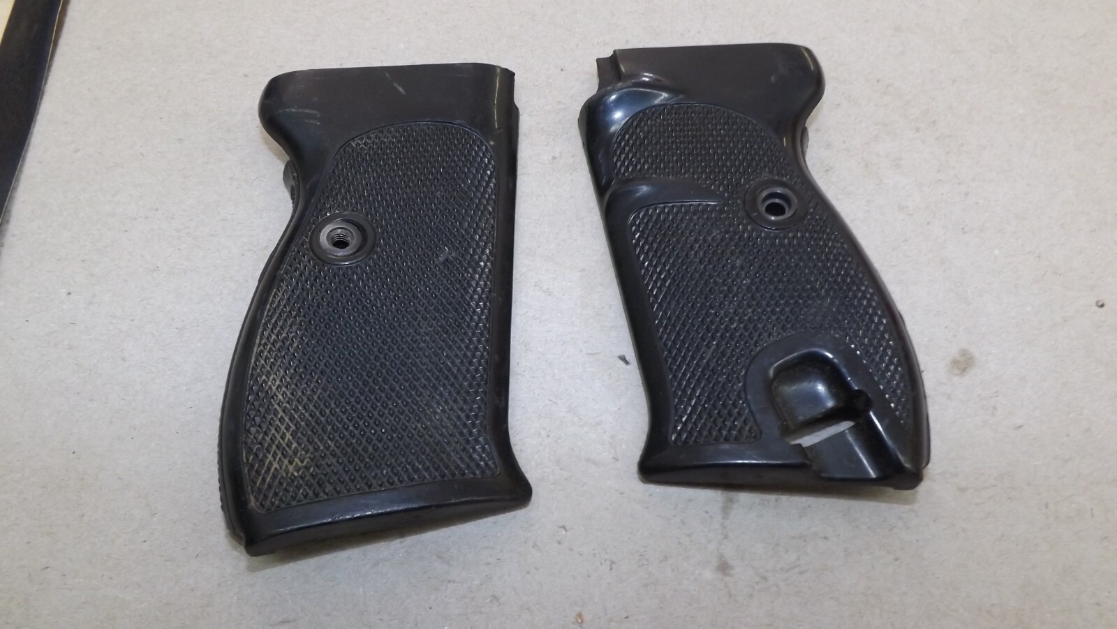 Walther P38 P1 Post War Checkered Grips - Bakelite - Factory OEM