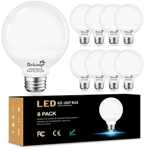 8-Pack LED Vanity Light Bulbs for Bathroom 8 Count(Pack of 1) 4000k Daylight