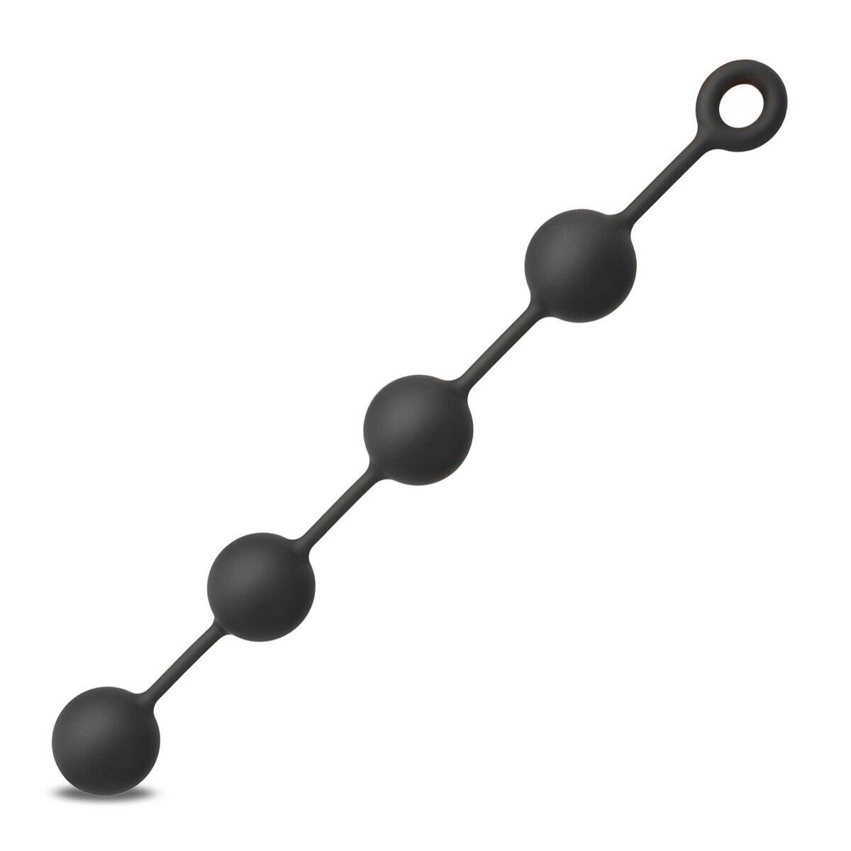 Silicone 2.35" Super Big Huge Extra Large XL Anal Beads Butt Plug Pull Ring