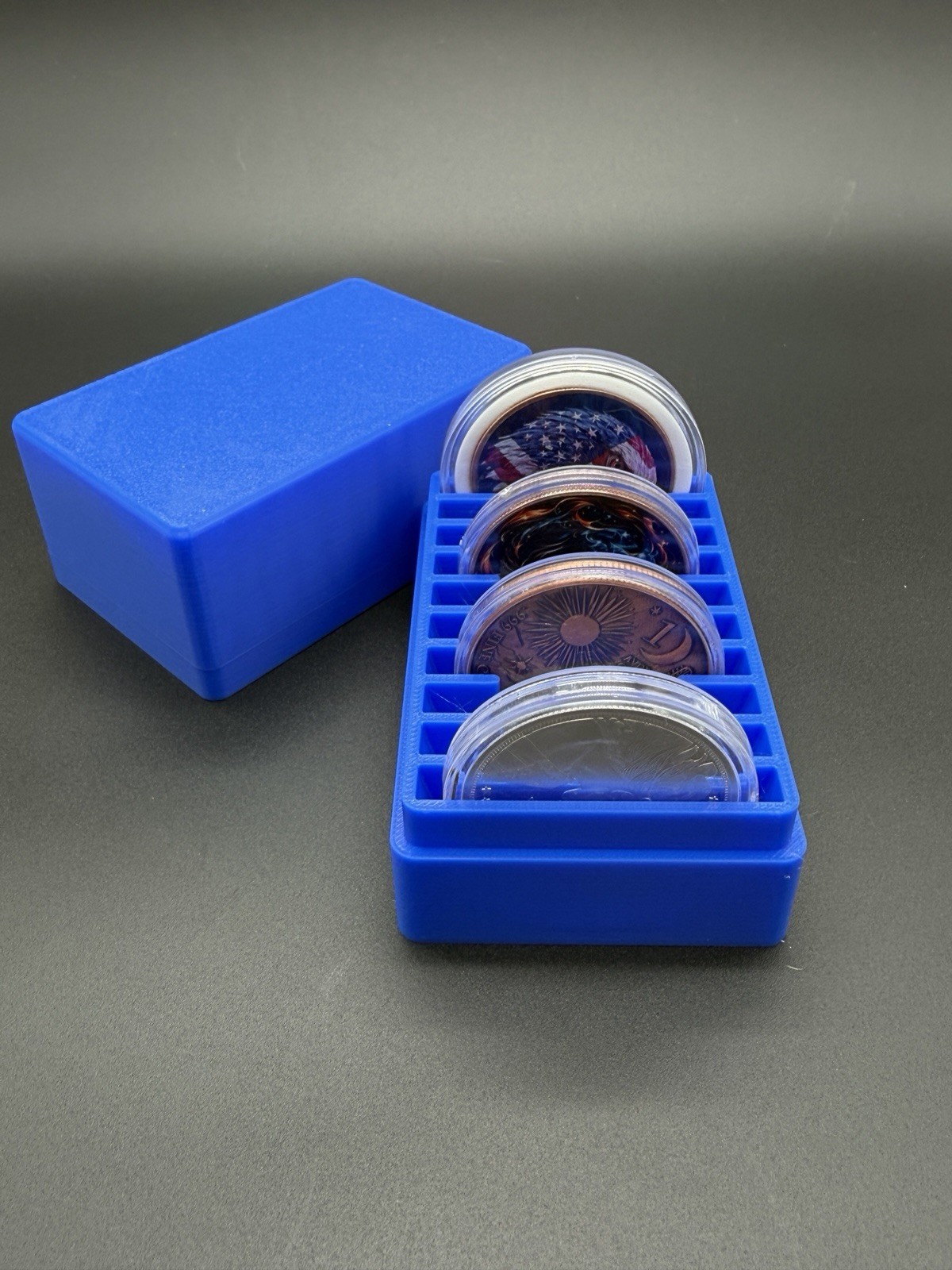 Silver Storage Box/Holder Holds 10x 1oz Silver Bars In Standard Capsules