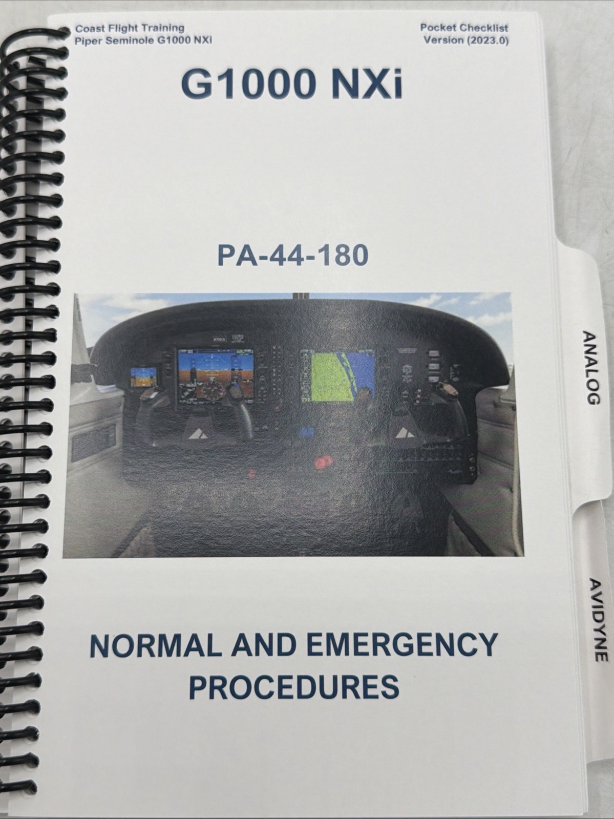 Piper Seminole PA-44-180 Pocket Checklist (Spiral)