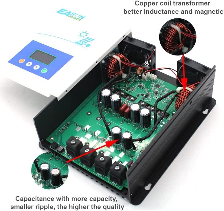 MPPT 80A Solar Panel Charge Controller 12V 24V 36V 48V DC Battery Regulator LCD