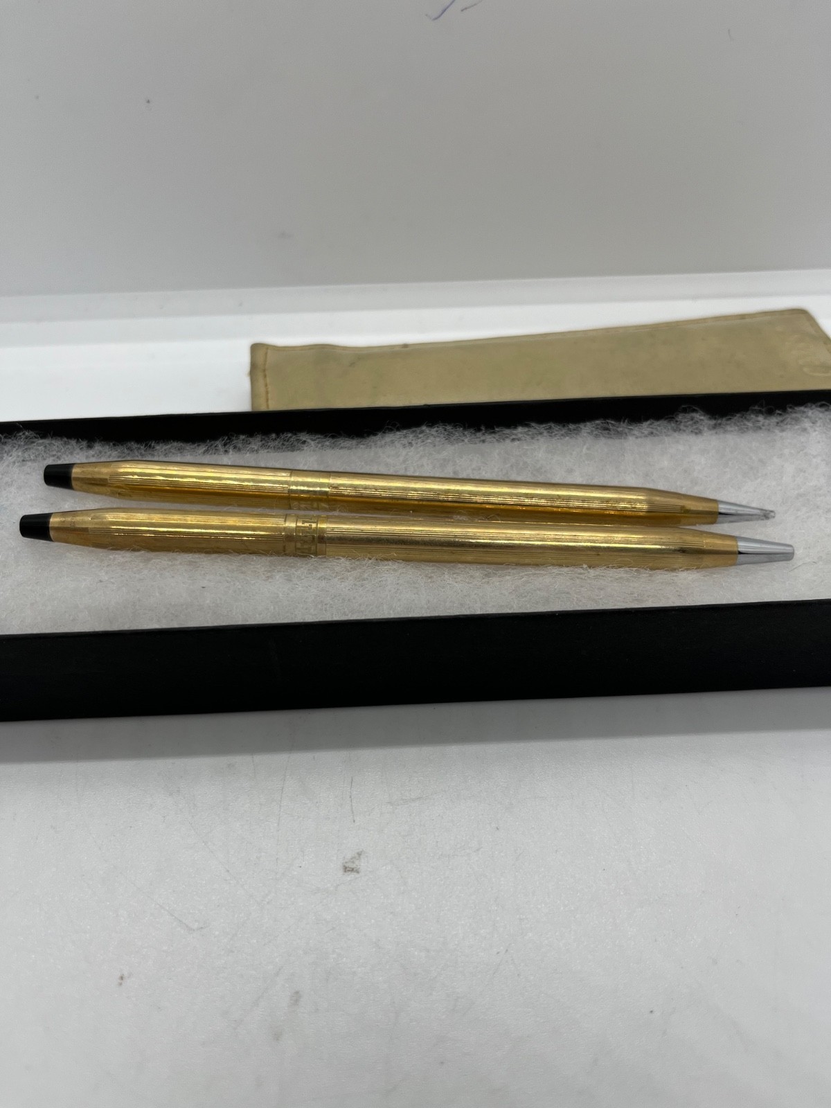 Ladies Set Vintage Cross Pen Pencil Set 1/20 14k Gold Filled Pen Travel & Purse