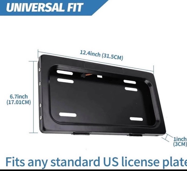 License plate holder (with rain cover)