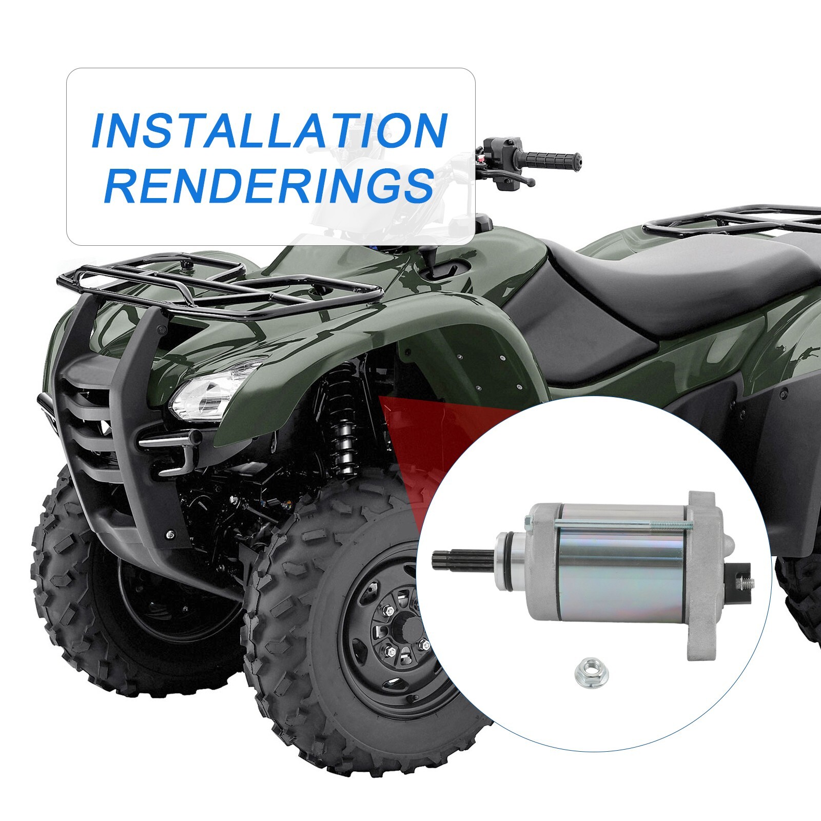 Starter Motor Assembly 31200-HP5-601 NEW For Honda FourTrax Rancher 420 TRX420