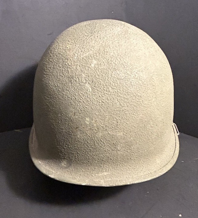 ORIGINAL PAINT Light Duty WWII Schlueter US GI M1 Steel Helmet Front Seam FS SB