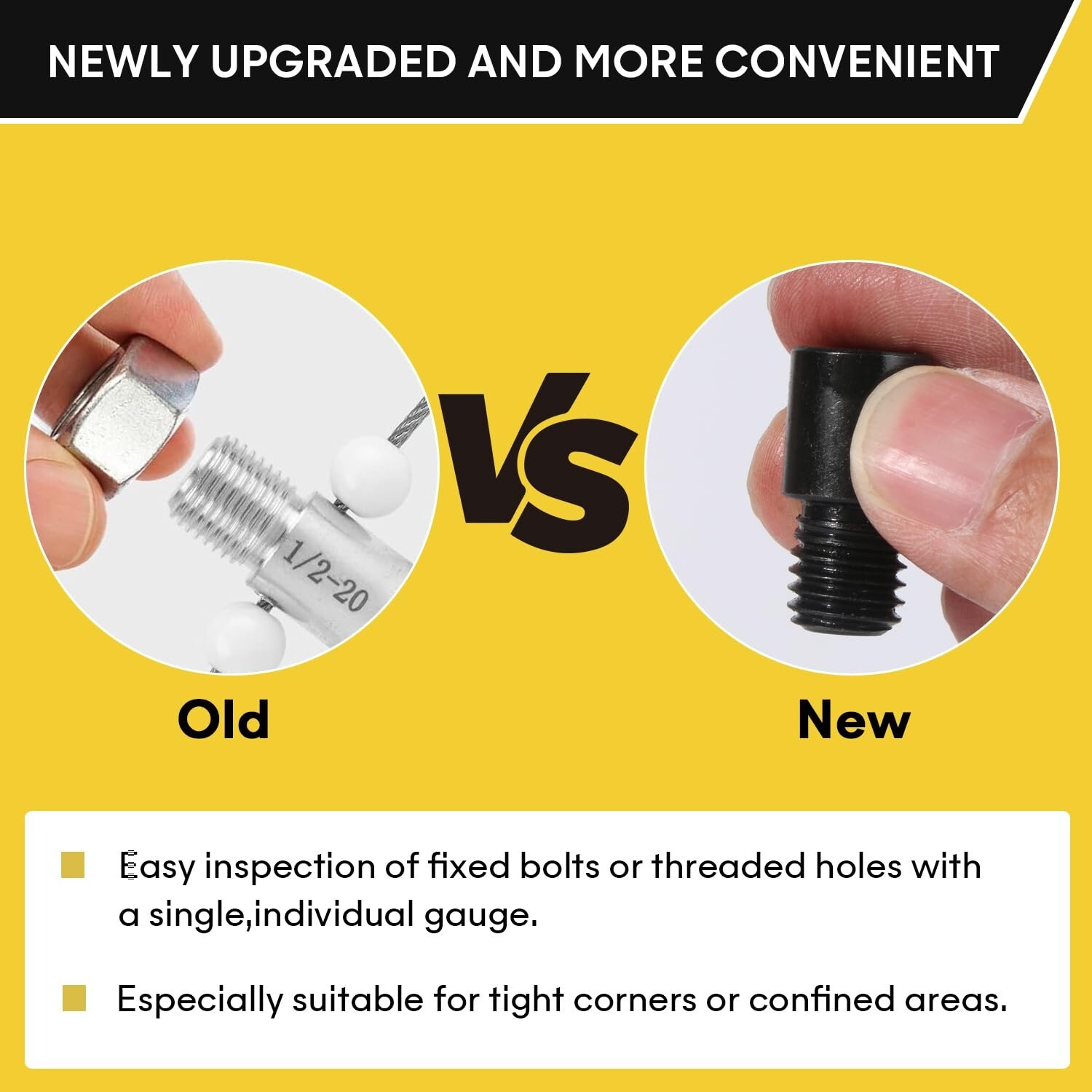 44PCS Inch & Metric Set Nut & Bolt Thread Checker Identifier Thread Gauges Box