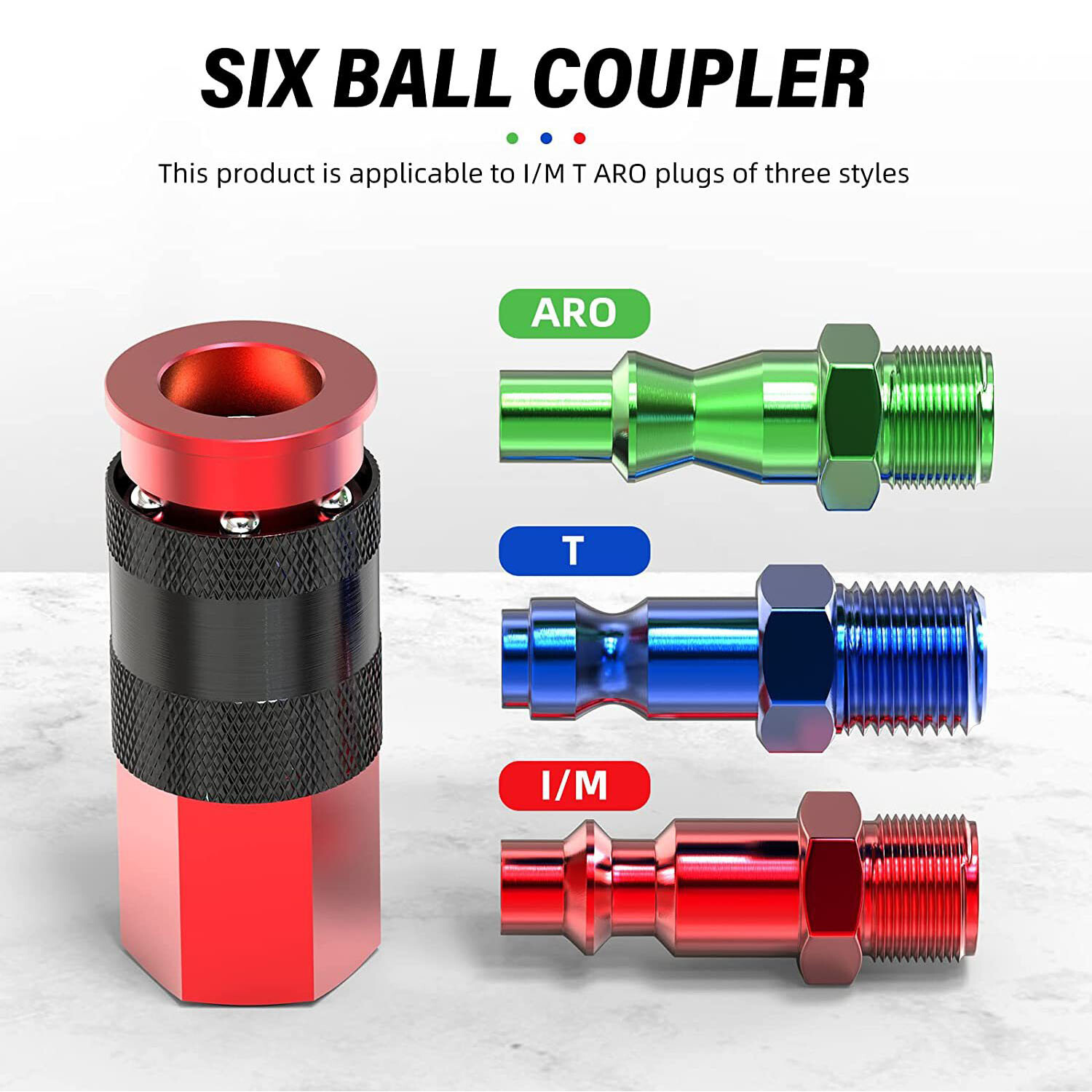 14pcs Heavy Duty Quick Coupler Set Air Hose Connector Fittings 1/4 NPT Tools Kit
