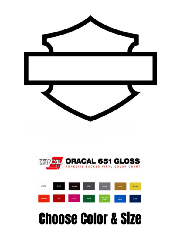 Harley Shield Bar Vinyl Sticker - Davidson Decal - any Color & Size