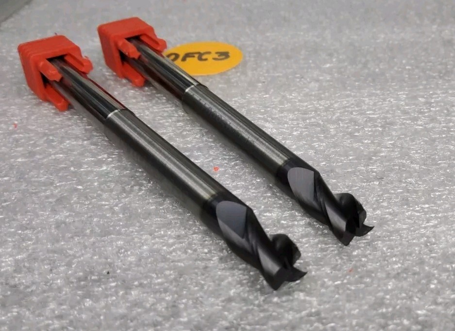 5/16" DIA. X .500" LOC X 5/16" SHK 4" OAL, 3-FL CARBIDE END MILL, 2 PCS