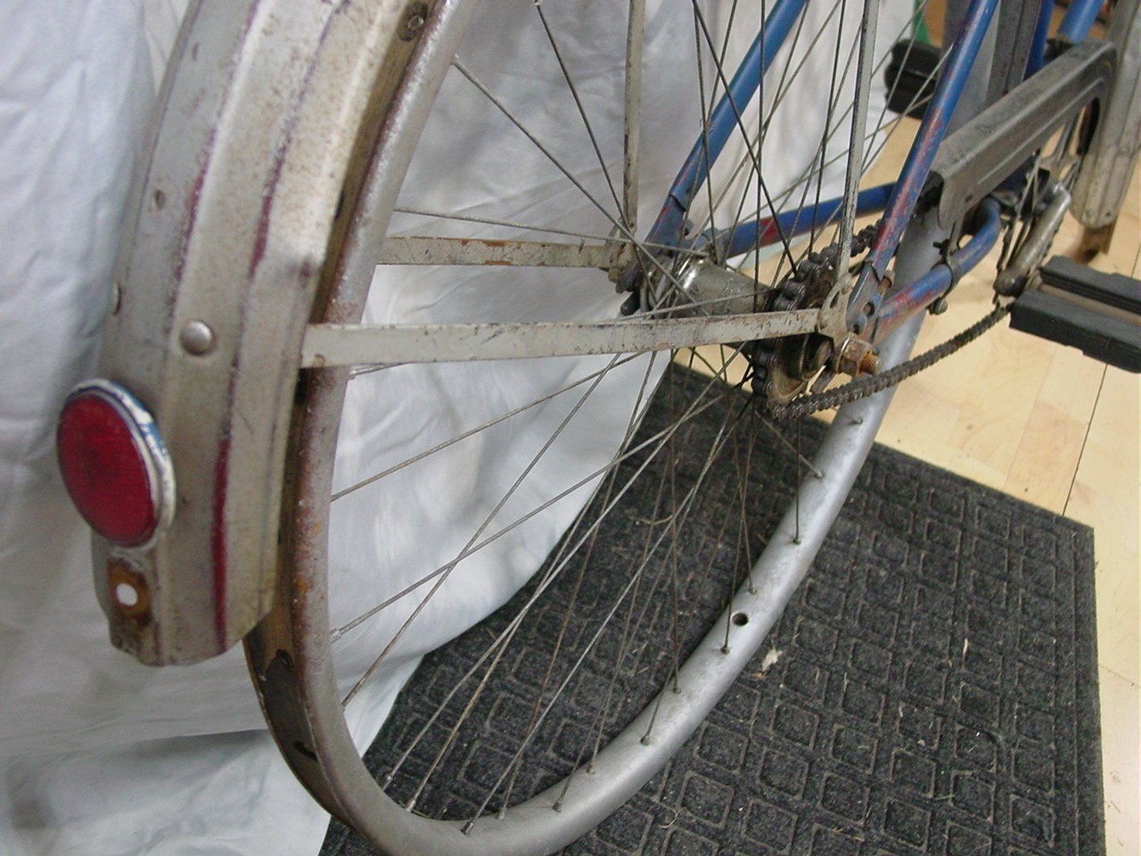 Antique 20's original ELGIN BICYCLE 28" metal clad rims vintage bike project NR