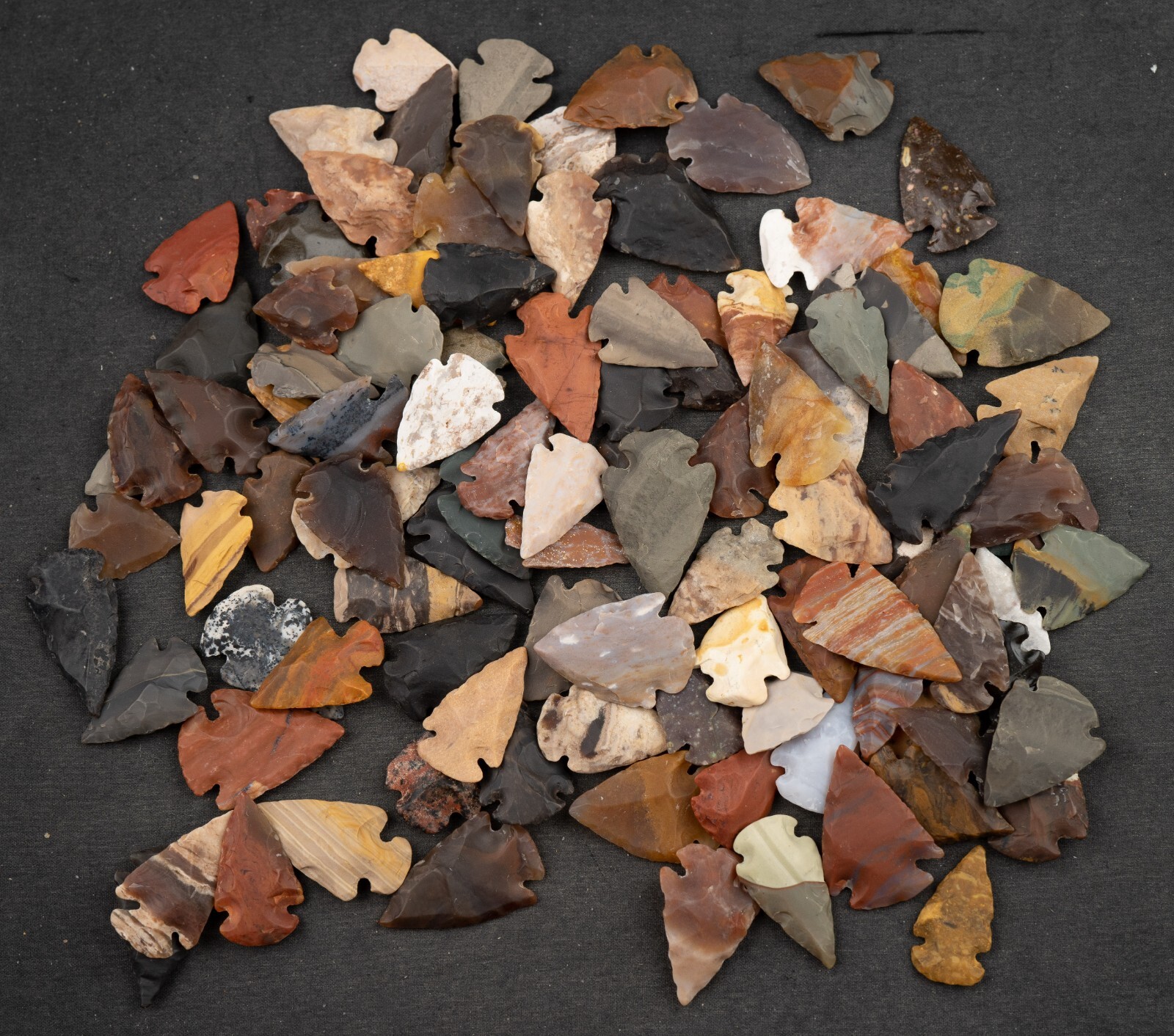 ** 10 PC River Washed Flint Arrowheads Ohio Collection Points Size 1"-1.2" **