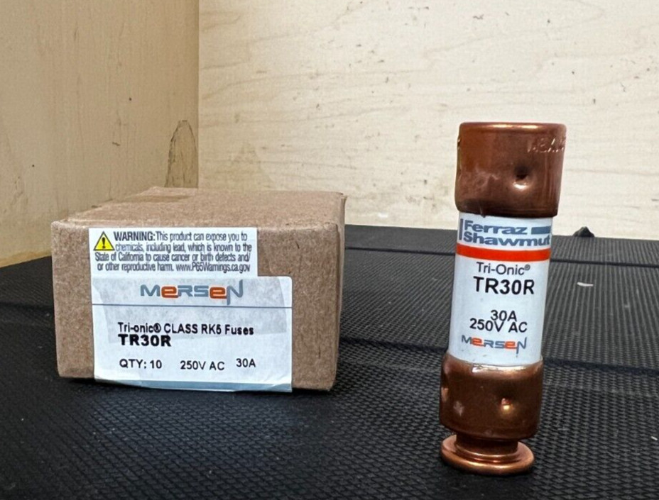 New Lot 10 Mersen Shawmut TR30R 30 Amp Fuses Buss FRN R 30 250V NEW LOOK NIB