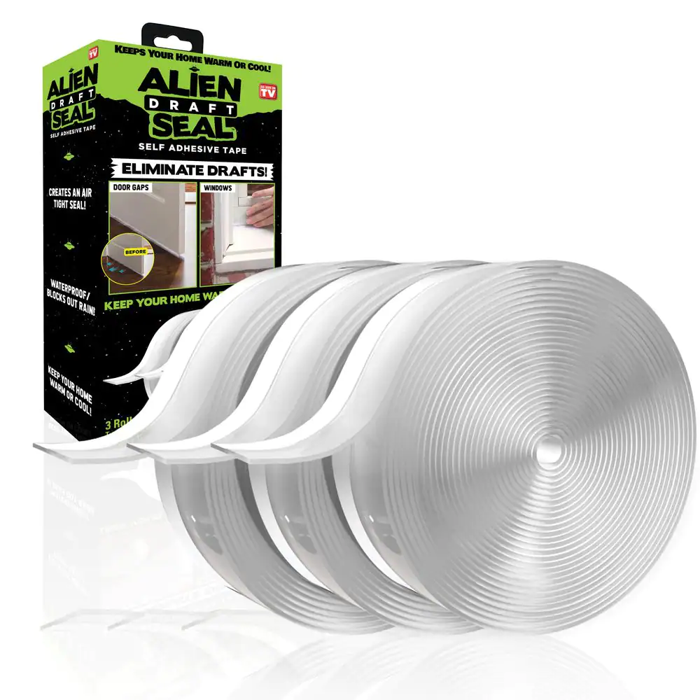 Alien Seal 1.4 In. X 49 Ft. Transparent Anti-Draft Adhesive Instant Insulation S