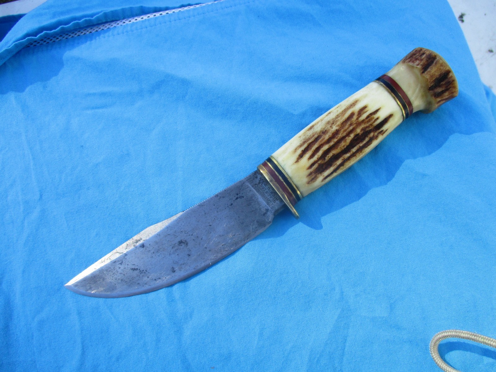 Vintage Marbles Stag Woodcraft Knife (As Is) w/ Aftermarket Sheath