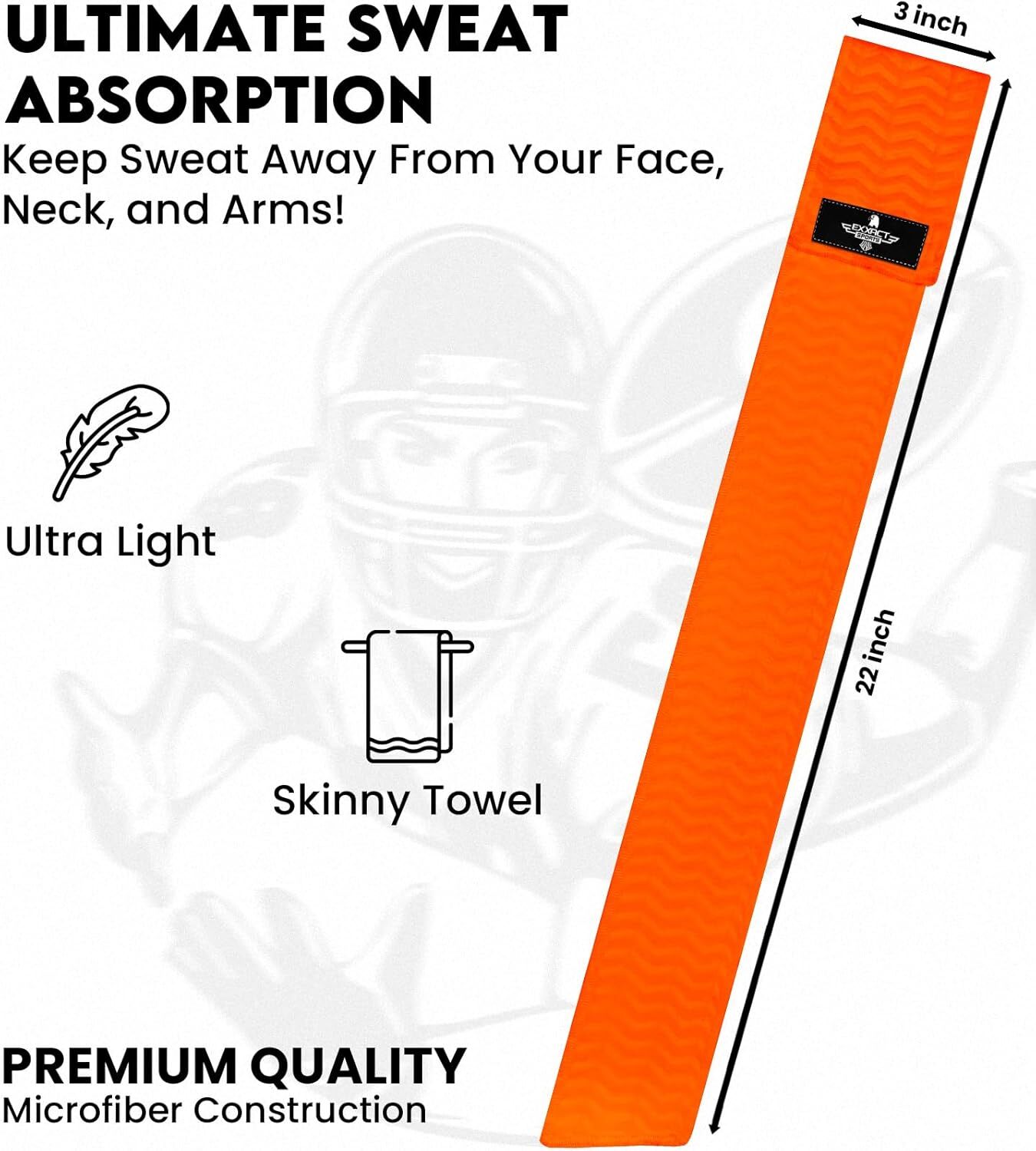 Exxact Sports Streamer Football Towel with Hook & Loop Fastener,Ultra Thin Towel