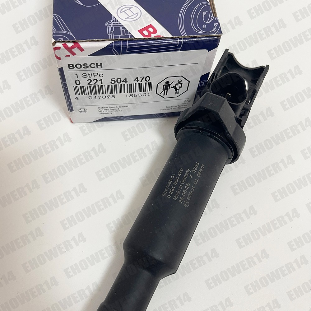 GENUINE Bosch 6x Ignition Coils 0221504470 + 6x Spark Plug 12122158253 For BMW