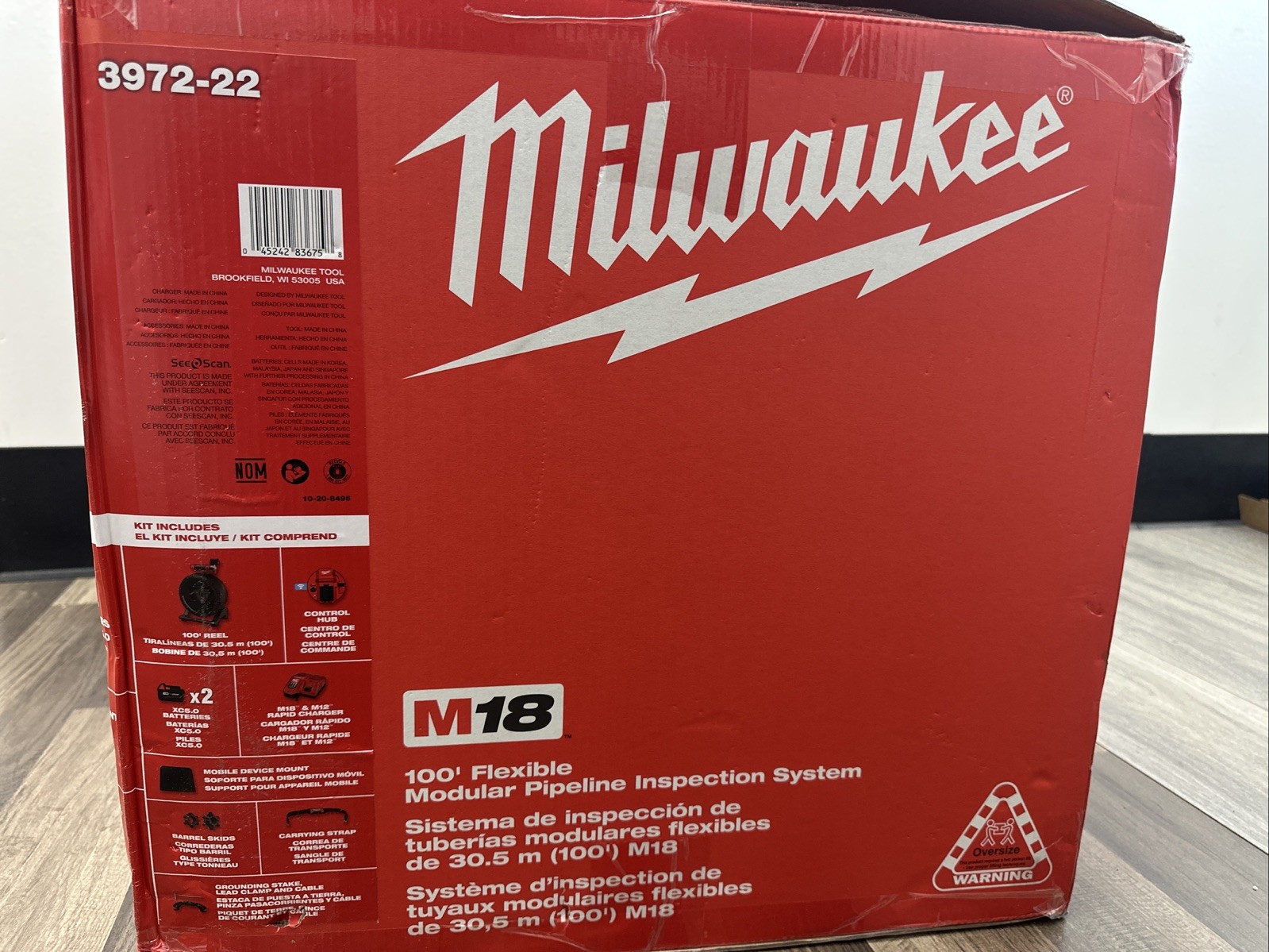 Milwaukee 3972-22 M18 100' Flexible Modular Pipeline Inspection System - READ!