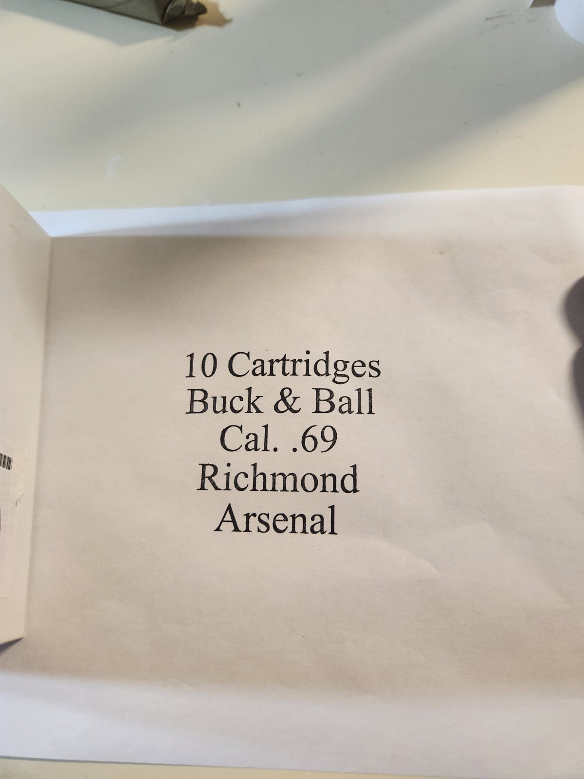 Buck and Ball .69 cal Paper Cartridges Arsenal Packs FREE SHIP