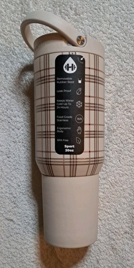 HydroJug 20oz Sport Seasonal Water Bottle “Blair” Limited Edition Plaid