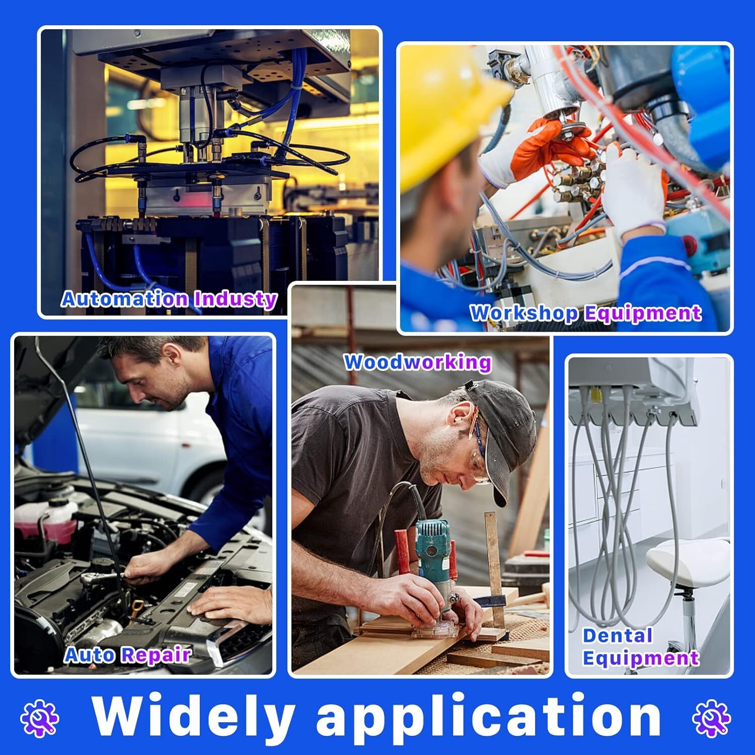 100PCS Quick Connect Pneumatic Air Line Hose Fitting Kit