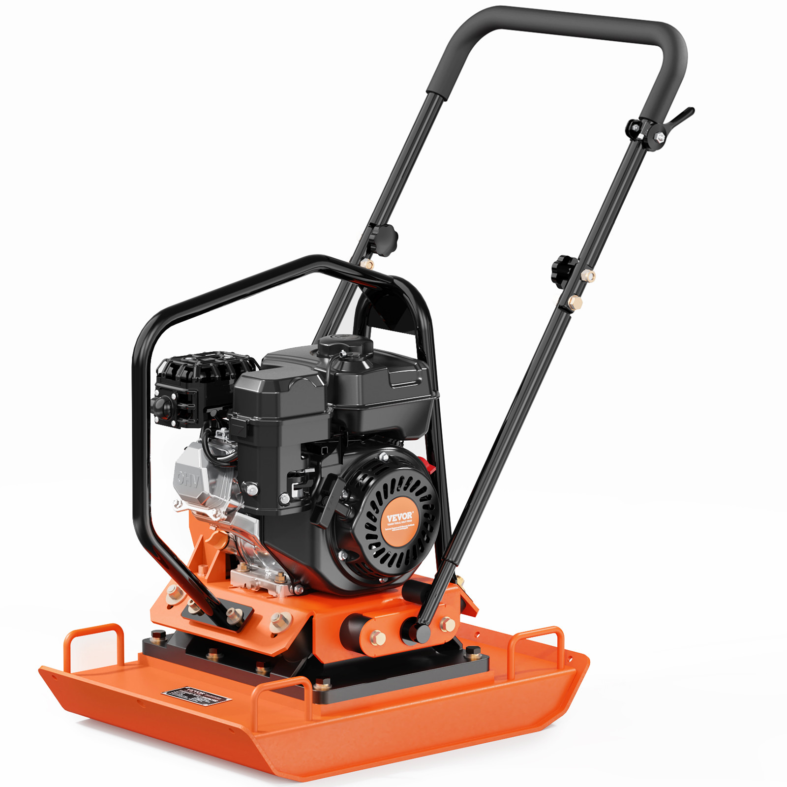 VEVOR 7.0hp Walk-Behind Vibratory Plate Compactor Soil Dirt Rammer Gas Engine