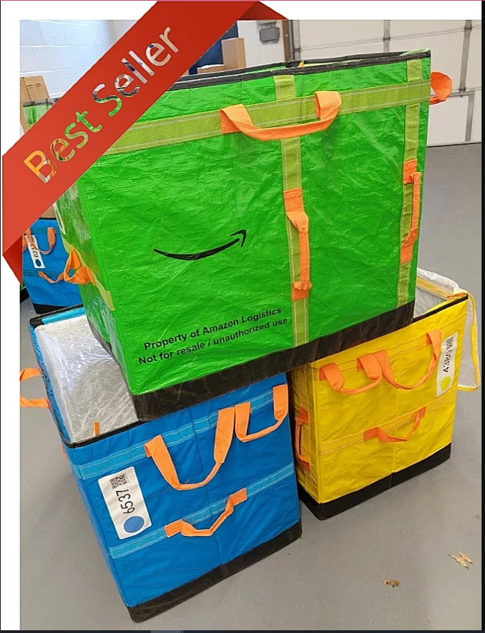 Amazon Courier Large Delivery Bag 28x23x20 | Heavy Duty Storage Tote Carrier