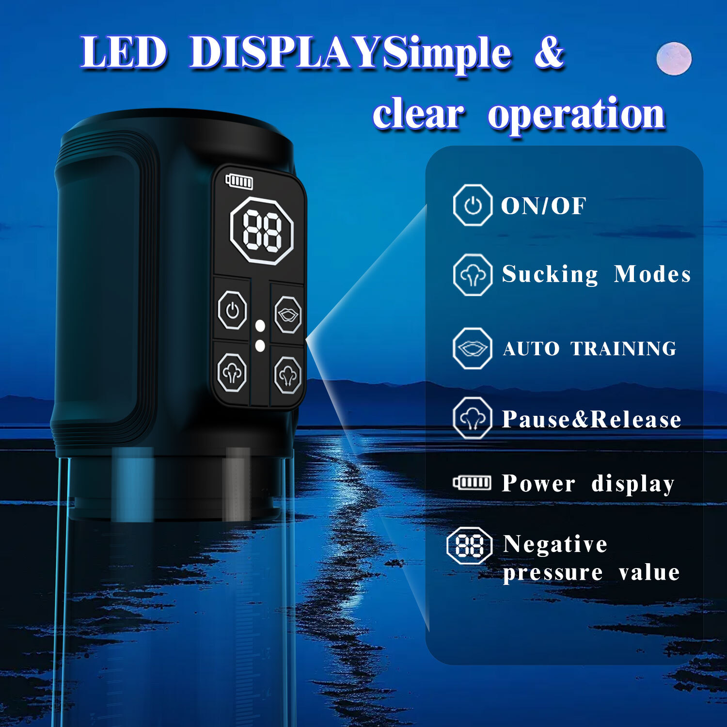 Vacuum Penis Pump for Male ED Enhancement Erectile Enlargement Penis Enlarger BG