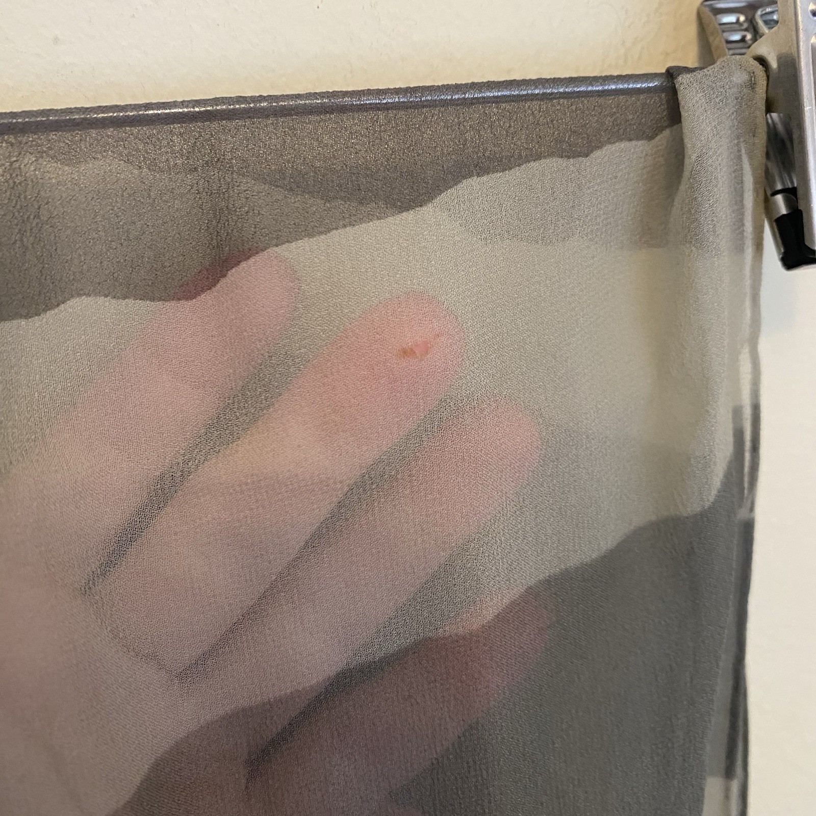 Vintage Gray & Pink Abstract Sheer Womens Scarf Accessory