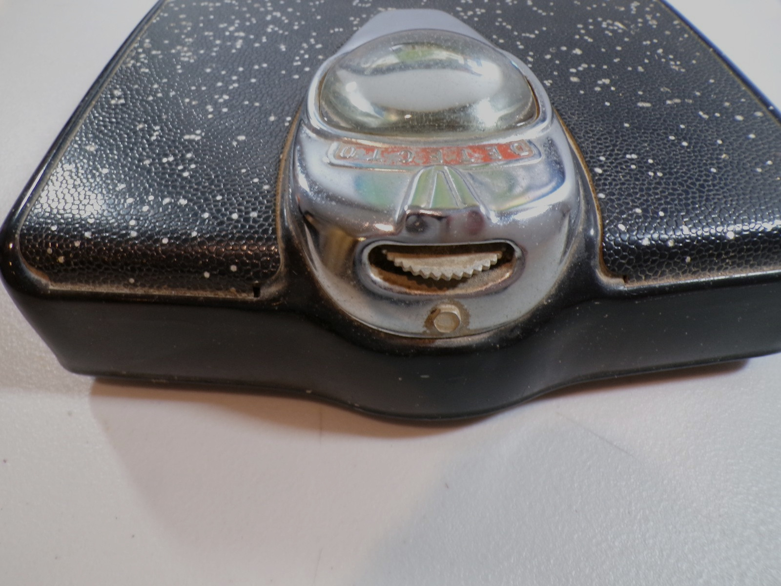 Vintage Detecto Bathroom Scale MCM Black Silver Glitter MADE in USA Works