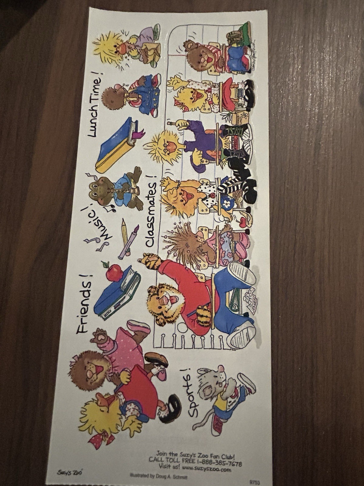5 New Rare Vintage Suzy’s Zoo Animal School Sticker Sheets
